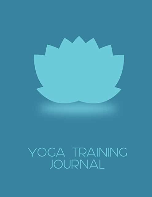 Turquoise lotus flower yoga training journal