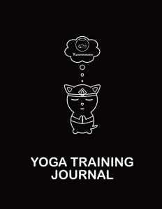 Cat meditating yoga training journal