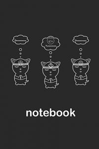Three cats meditating notebook