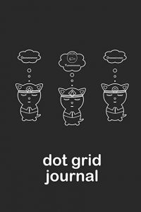 Three cats meditating dot grid journal
