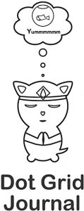 Cat meditating dot grid journal