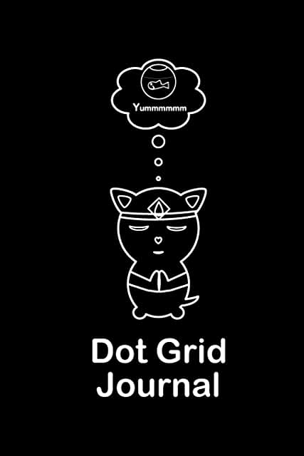Cat meditating dot grid journal
