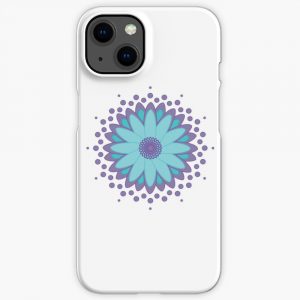 turquoise and violet flower mandala iphone snap case