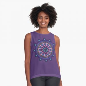 Purple mandala sleeveless top