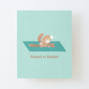 Bunny rabbit in yoga pose canvas mounted print