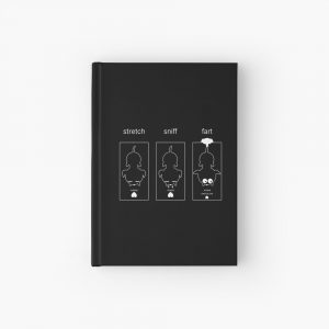 Three dogs doing yoga hardcover journal