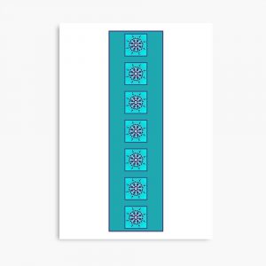 Turquoise and violet pebble chakra canvas print