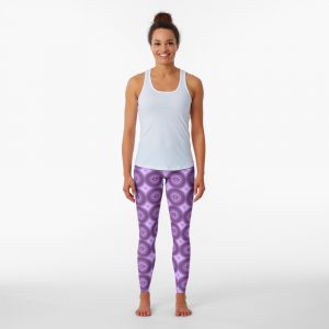 Violet flame chakra patterned leggings