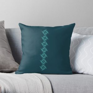 Turquoise diamond chakras throw pillow