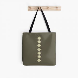 Gold diamond chakra all over print tote bag